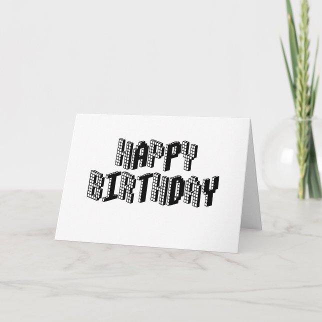 Tarjeta Blocks Happy Birday (Anverso)
