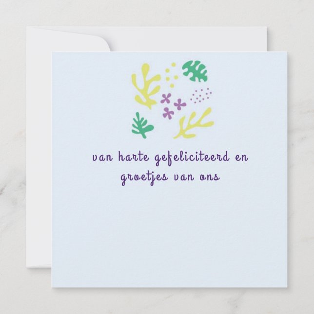 Tarjeta bloem abstract (Reverso)