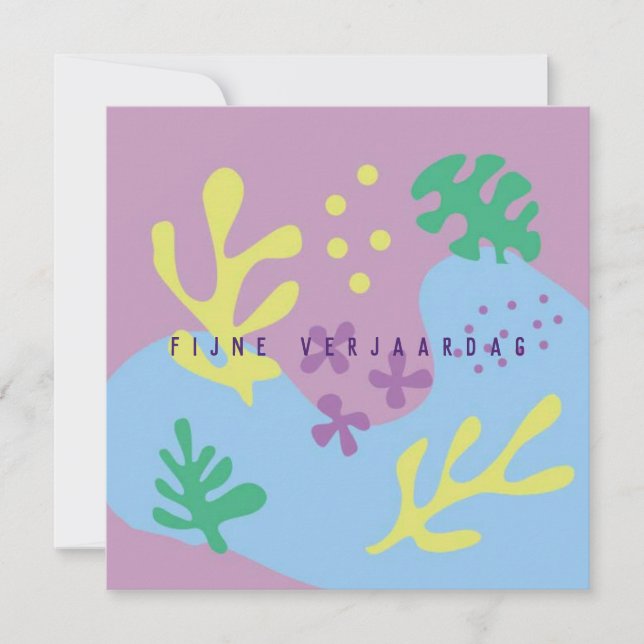 Tarjeta bloem abstract (Anverso)