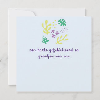 Tarjeta bloem abstract