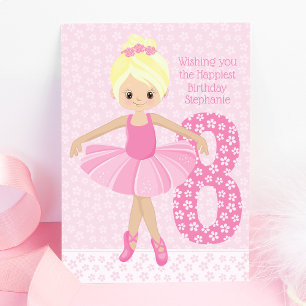 Tarjeta Blonde Ballerina Cumpleaños