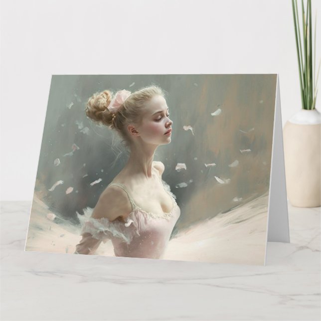 Tarjeta Blonde ballerina, una chica a la que le encanta el (Anverso)