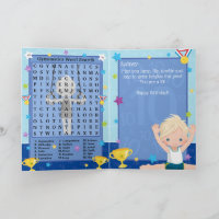 Blonde Boys Gymnastics Word Search Happy Birday