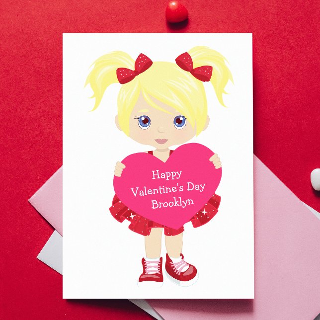 Tarjeta Blonde Girl Valentine's Day (Subido por el creador)