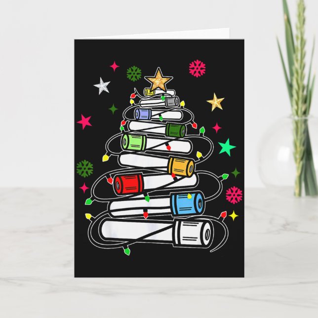 Tarjeta Blood Tube Christmas Tree Phlebotomist Tech Phleb  (Anverso)