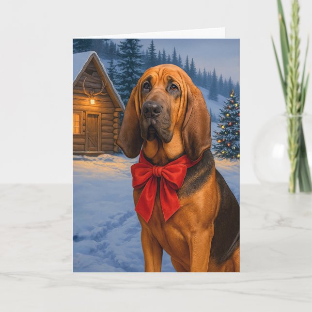 Tarjeta Bloodhound Holiday  (Anverso)