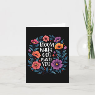 Tarjeta Bloom Donde Dios Plantea Tu Fe Cristiana Hombres M