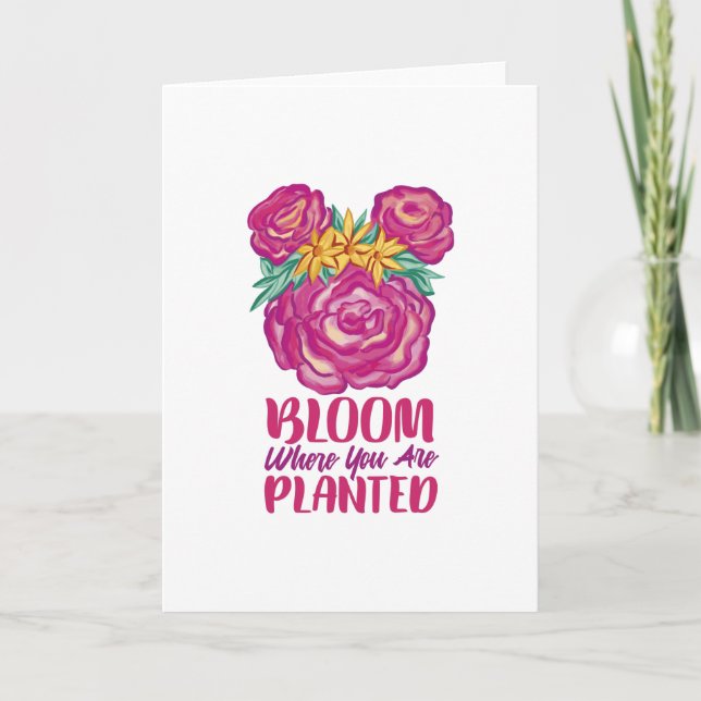 Tarjeta Bloom donde te plantan (Anverso)