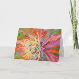Tarjeta Bloom floral tropical exótico naranja amarillo