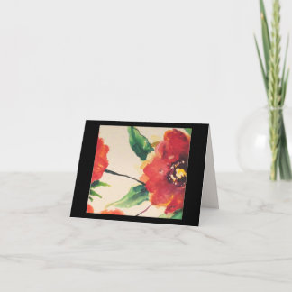 Tarjeta Bloom Notecard con amapola al frente