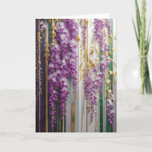 Blooming Wallpaper Violet Gold Wisteria