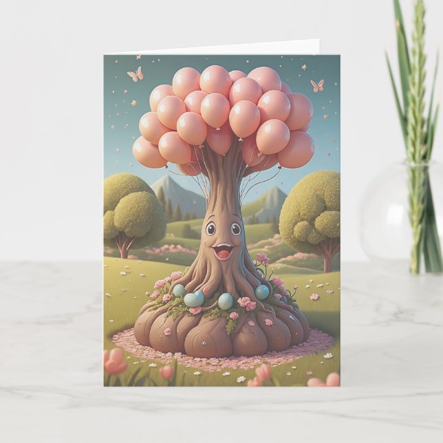 Tarjeta Blooming Wishes for You (Anverso)