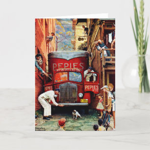 Tarjeta Bloque de camino de Norman Rockwell