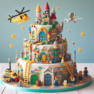 TARJETA BLOQUES COLOCALES JUGUETES TEMÁTICOS NIÑOS CUMPLEA