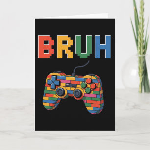 Tarjeta Bloques de Construcción Bruh Juegos Jugador Chicos