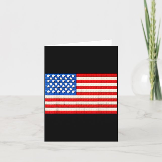 Tarjeta Bloques de construcción de ladrillos de la bandera (Anverso)