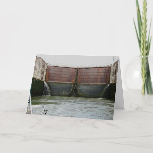 Tarjeta Bloques de Miraflores, Canal de Panamá (Anverso)