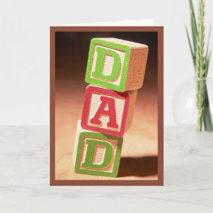 Tarjeta Bloques del día de papá