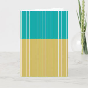 Tarjeta Bloques geométricos y líneas azul amarillo