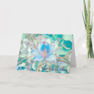 Tarjeta Blossom azul Pastel