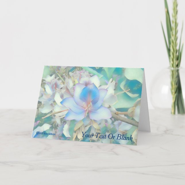 Tarjeta Blossom azul Pastel (Anverso)