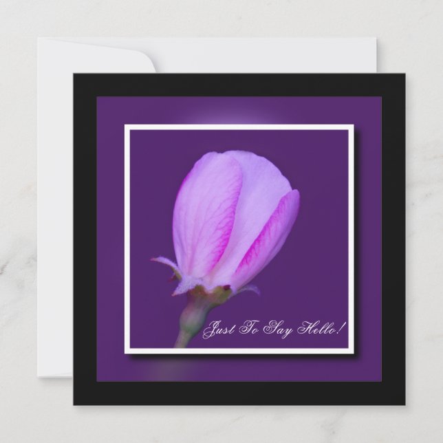 Tarjeta Blossom de primavera rosada y morada (Anverso)