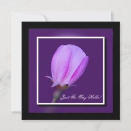 Tarjeta Blossom de primavera rosada y morada