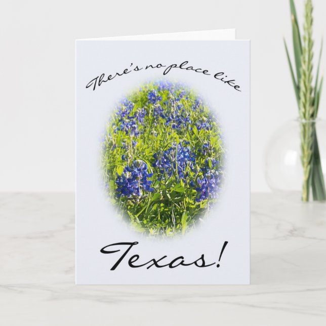 Tarjeta Blubonnet "No hay lugar como Texas" (Anverso)