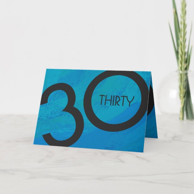 Tarjeta Blue 30 Decade Birthday (Anverso)