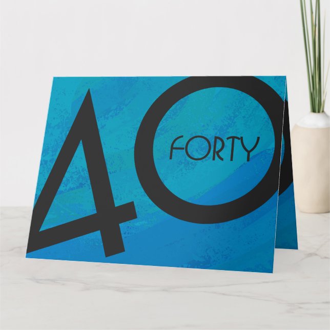 Tarjeta Blue 40 Decade Birthday (Anverso)