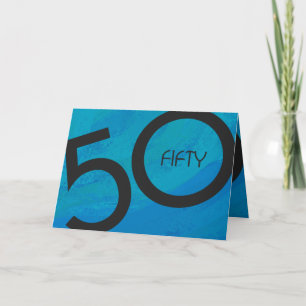 Tarjeta Blue 50 Decade Birthday