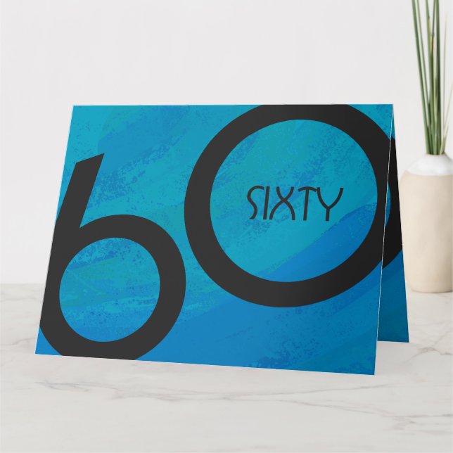 Tarjeta Blue 60 Decade Birthday (Anverso)
