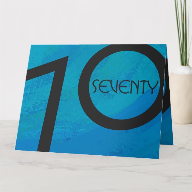 Tarjeta Blue 70 Decade Birthday (Anverso)