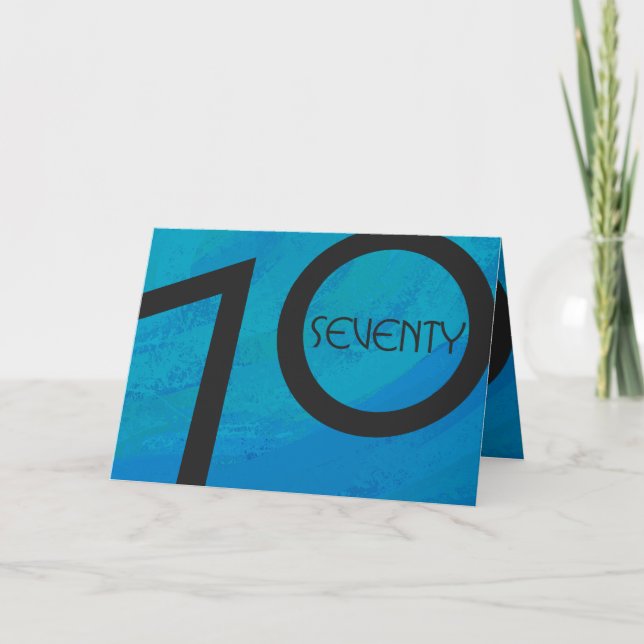 Tarjeta Blue 70 Decade Birthday (Anverso)