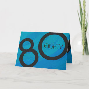 Tarjeta Blue 80 Decade Birthday