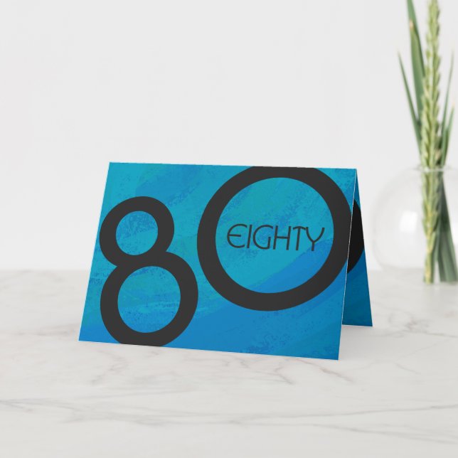 Tarjeta Blue 80 Decade Birthday (Anverso)