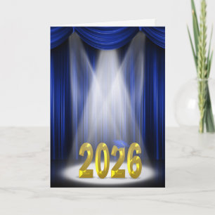 Tarjeta Blue and Gold 2025 Graduation Spotlight