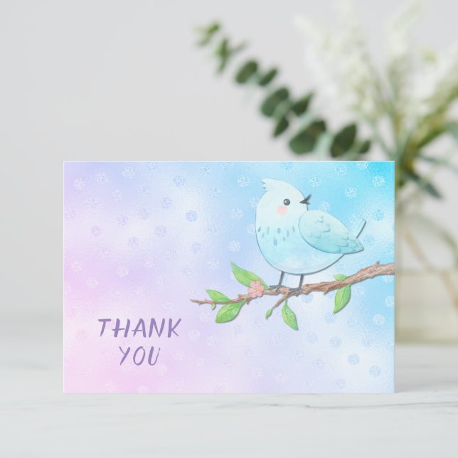 Tarjeta Blue Bird (Anverso de pie)