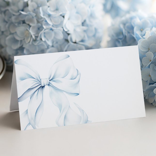 Tarjeta Blue Bow - Baptism Place Cards (Subido por el creador)