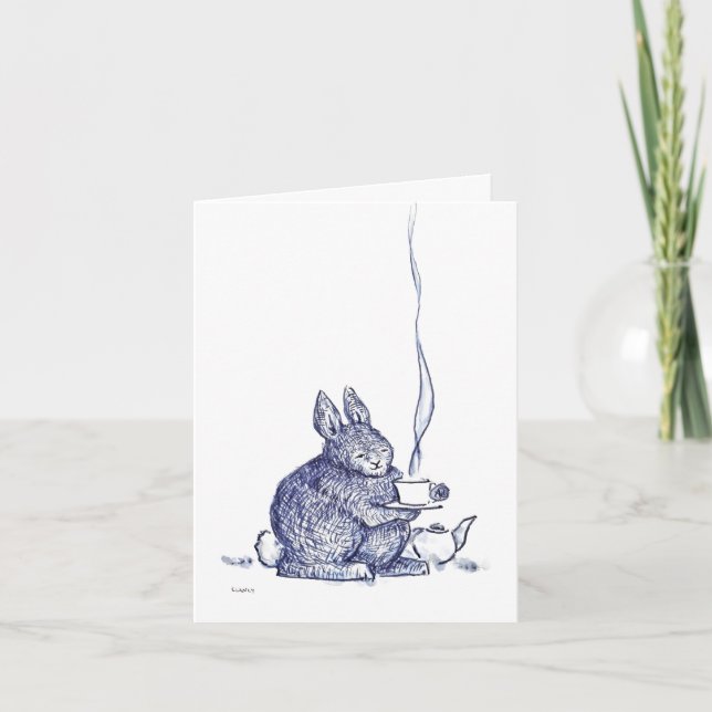 Tarjeta Blue Bunny Get Well card (Anverso)