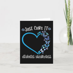 Tarjeta Blue Butterfly Cure It November Diabetes awar
