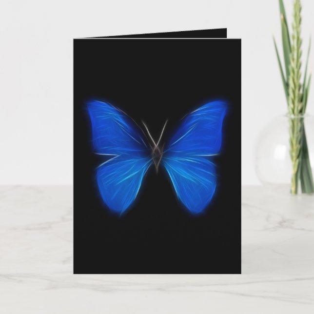 Tarjeta Blue Butterfly Flying Insect (Anverso)