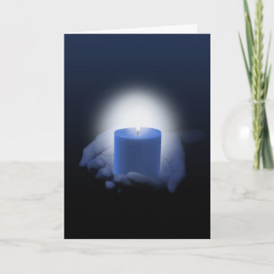 Tarjeta Blue Candle Magic Get Well Card