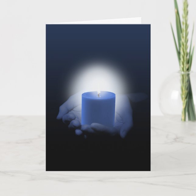 Tarjeta Blue Candle Magic Get Well Card (Anverso)