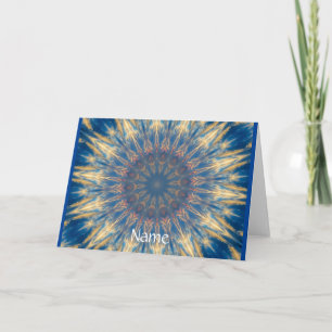 Tarjeta Blue Chakra Kaleidoscope Thunder_Cove