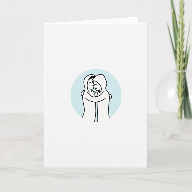 Tarjeta Blue Circle Embrace Card (Anverso)