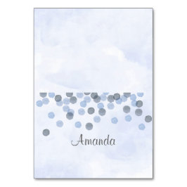 Tarjeta Blue Confetti Watercolor Place
