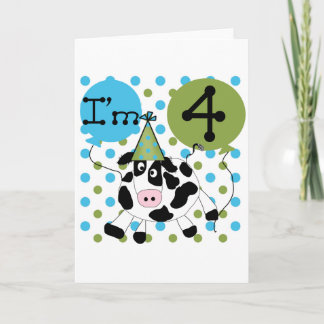 Tarjeta Blue Cow camisetas de cumpleaños y regalos