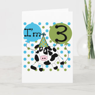 Tarjeta Blue Cow camisetas de cumpleaños y regalos
