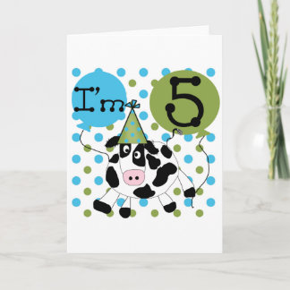 Tarjeta Blue Cow camisetas y regalos de cumpleaños número 